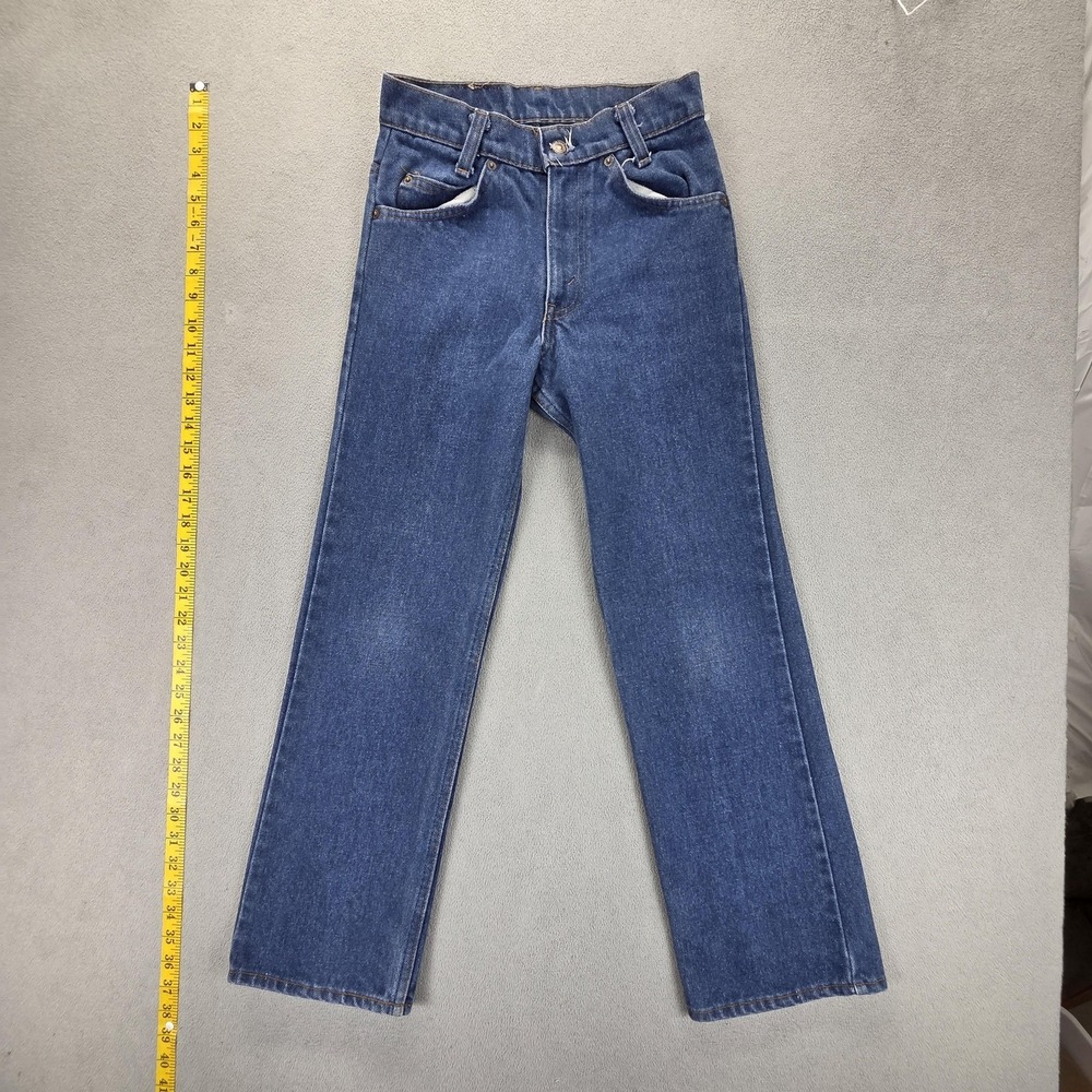 VTG Levis Jeans‎ Youth Blue Straight Student Orange Tab Fits 24x25